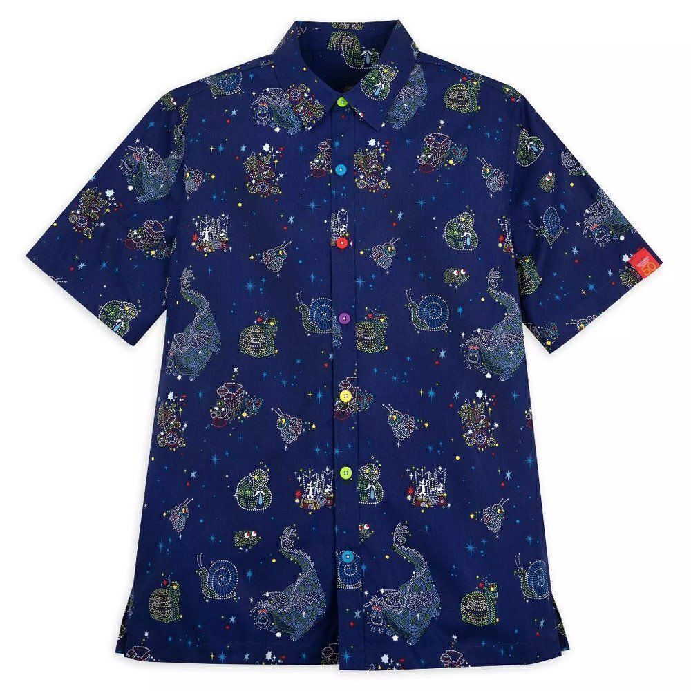 NEW! Disney Main Street Electrical Parade Button Up Shirt - size Small.